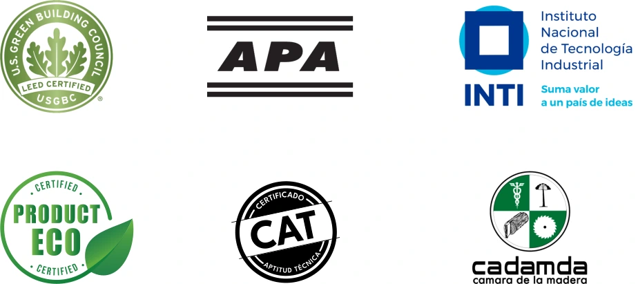 Certificaciones LEED, APA, INTI, Producto Eco, CAT y CADAMDA