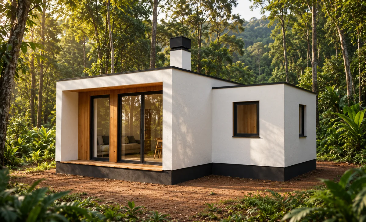 Modelo de vivienda CassaSIP en el bosque